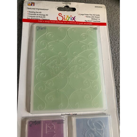 Sizzix Wedding Set #2 Textured Impressions Embossing Folders - Picture 3 of 8